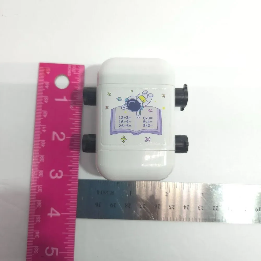 Astronaut Math Practice Roller Stamp White Plastic Rolling Wheel Learning Tool